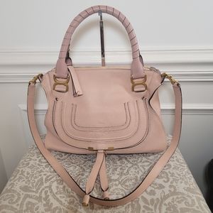 Chloe Marcie Satchel Medium Light Pink